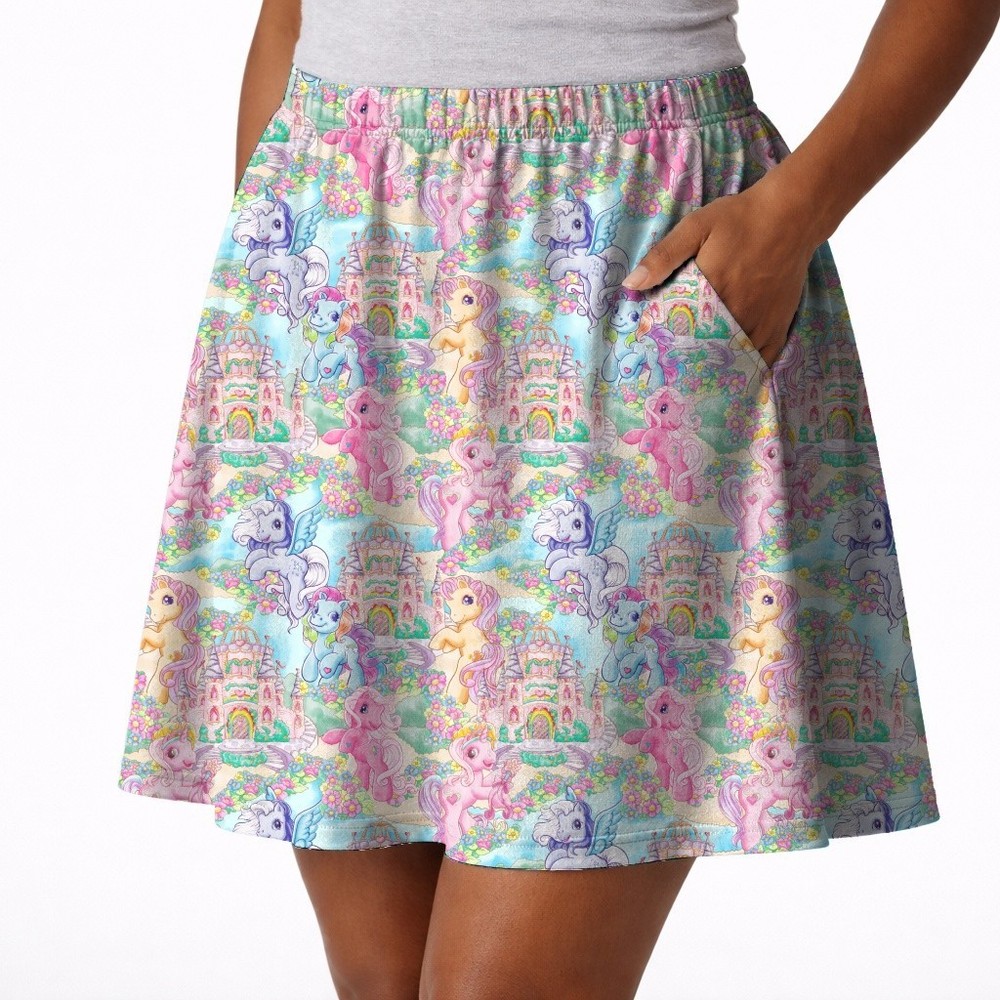 Kawaii Handmade My Little Pony Characters Skater Skirt with Pockets |S–6XL