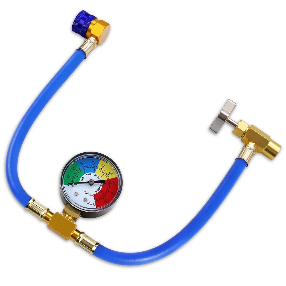 R134a AC Recharge Hose Kit with Gauge for Car Air Conditioning-image