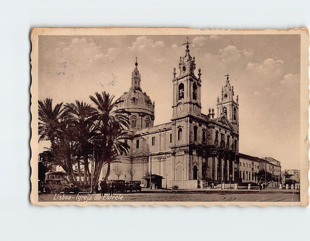 Postcard Basilica of Estrela Lisbon Portugal