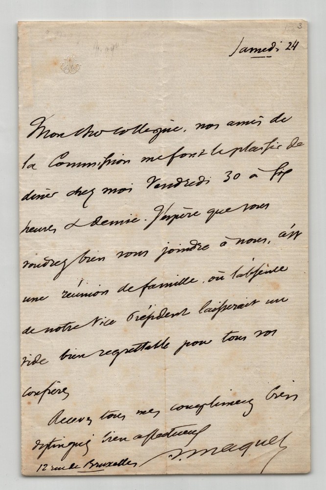Auguste Maquet - Signed Autograph Letter 