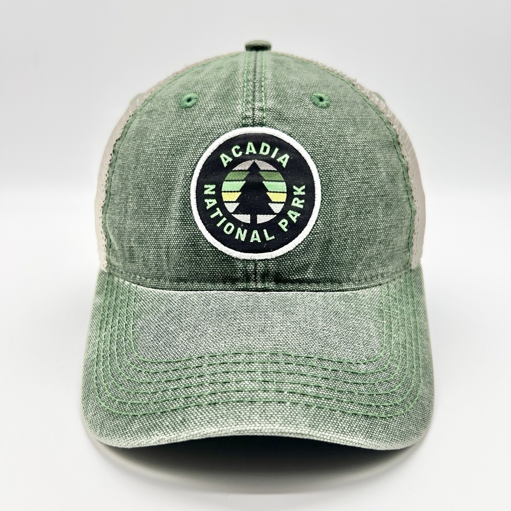 Acadia National Park Snapback Hat Cap Green Mesh Trucker Legacy-image