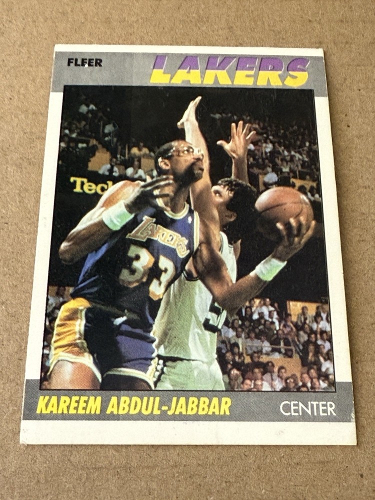 1987-88 Fleer NBA #1 Kareem Abdul Jabbar Los Angeles Lakers NMT Basketball HOF
