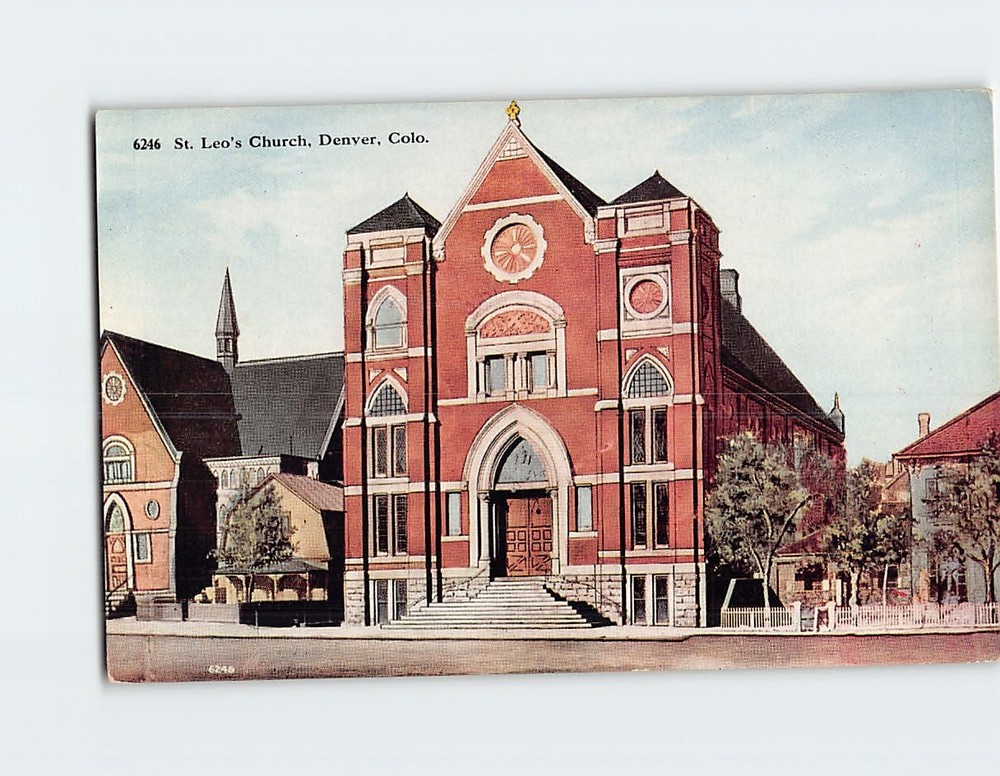 Postcard St. Leo's Church Denver Colorado USA