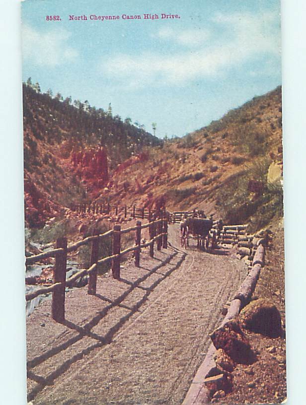 Divided-back HIGH DRIVE ROAD North Cheyenne Canon - Colorado Springs CO AD8407