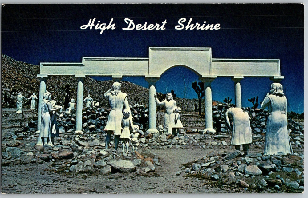 CA Yucca Valley High Desert Shrine Biblical Chapel Anton Martin Postcard