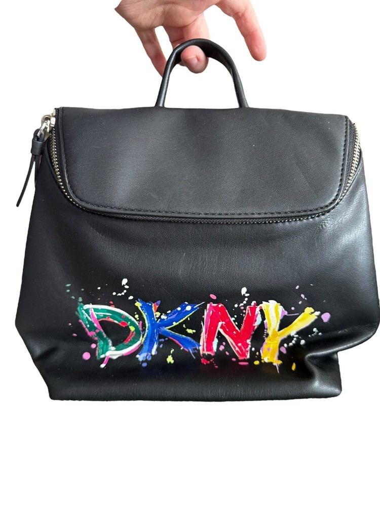 DKNY Paint Splatter Small Backpack Great Condition!