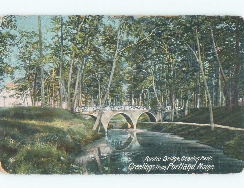 Pre-1907 PARK SCENE Portland Maine ME hp9675