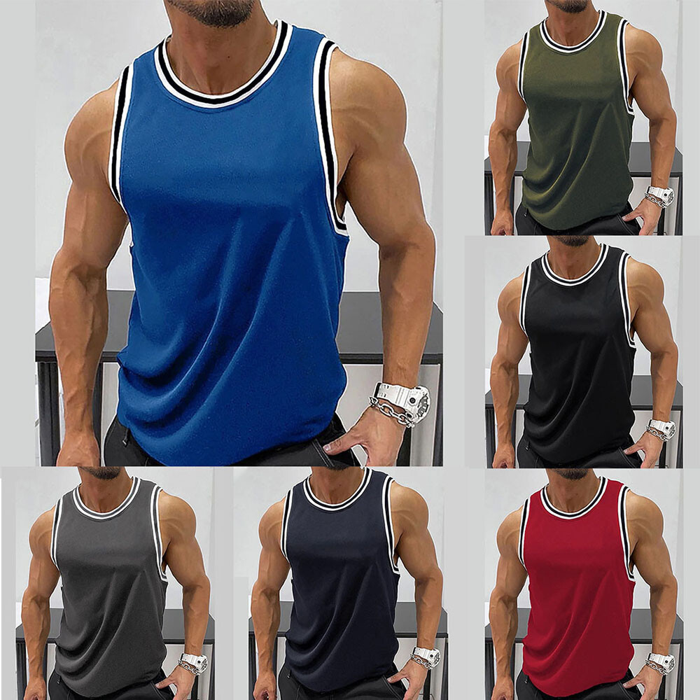 Mens Sleeveless Vest Tank Top Summer Running Gym Top Sports Muscle T-Shirts
