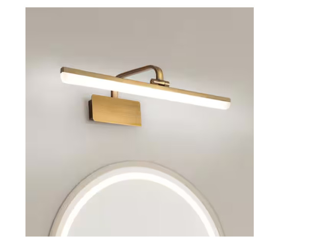 Nimbus 15.7 in. 1-Light Brass LED Vanity Light Bar 6000K Cool White