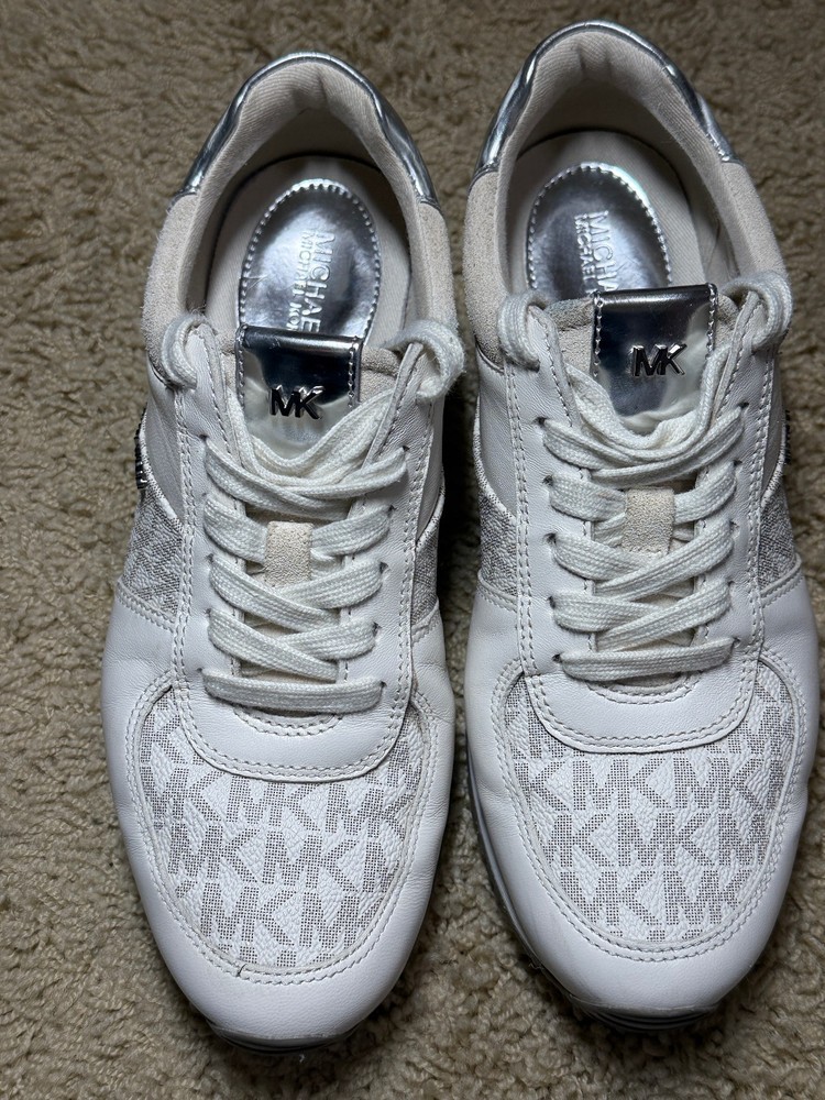 Michael Kors Women's Leather Maddy Trainer Sneakers Size 6