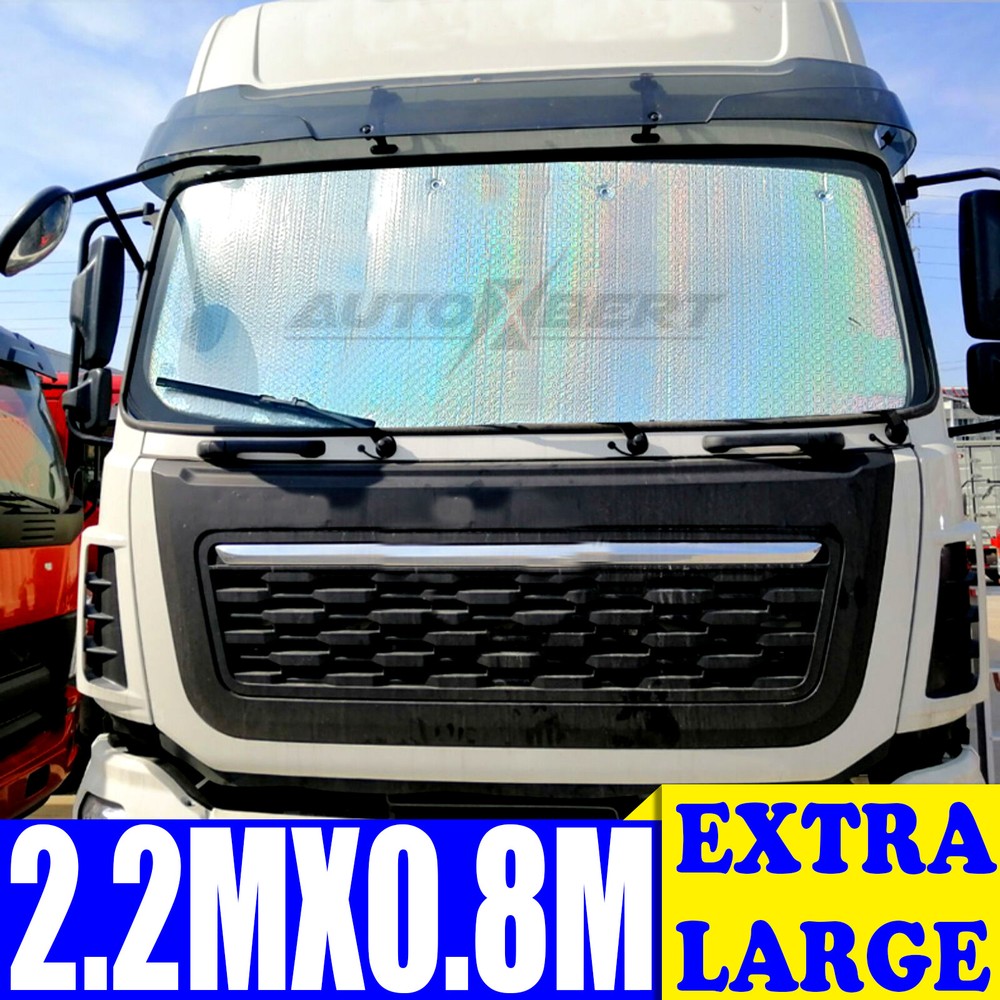 87x32 Inch Foldable Windshield Sun Shade for Trucks Buses RVs Blocks UV Rays