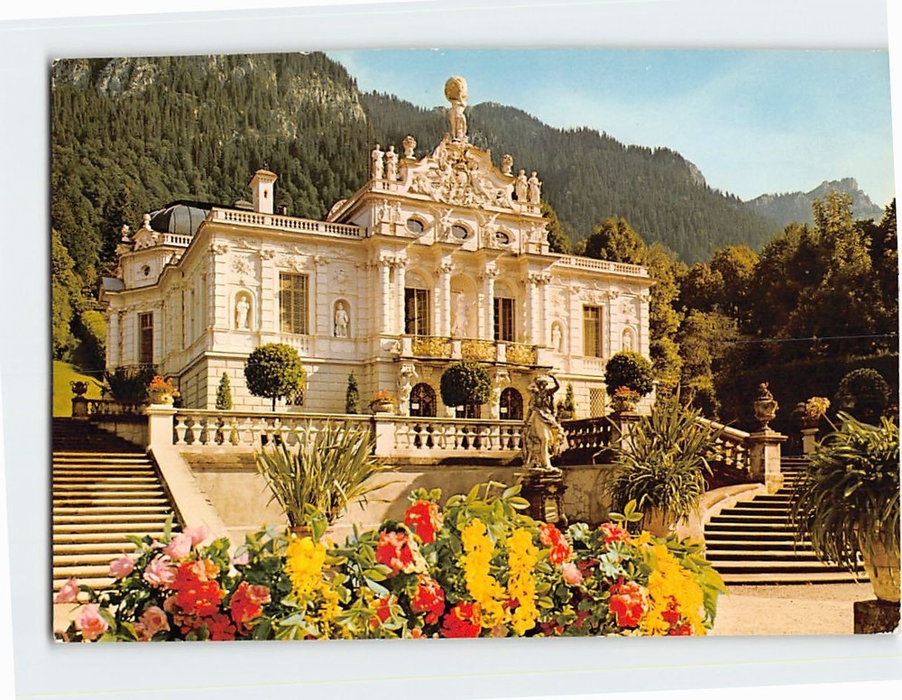 Postcard Linderhof Palace Bavaria Germany