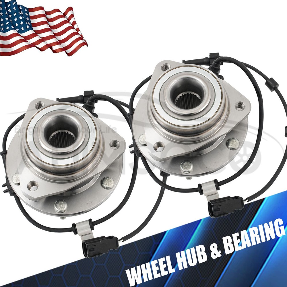 Front Wheel Bearing & Hub Set For Chevy Trailblazer GMC Envoy Buick Rainier