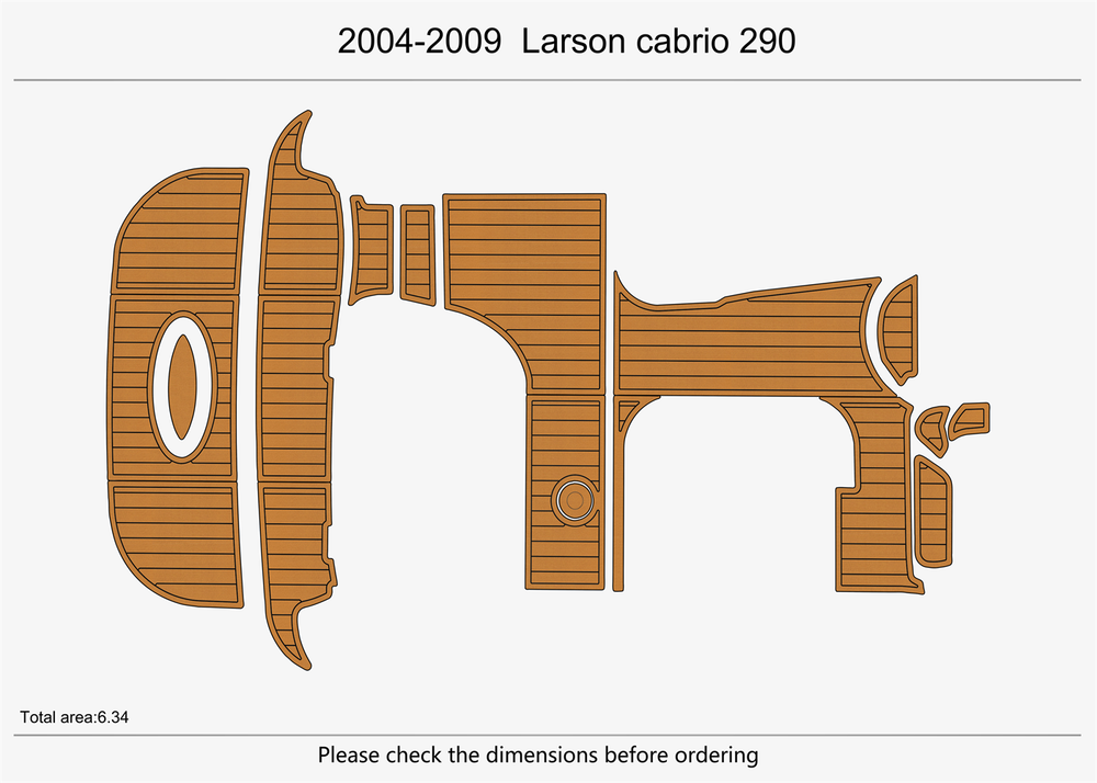 2004-2009 Larson 290 Cabrio DuraEVA Seadek EVA Foam Boat flooring