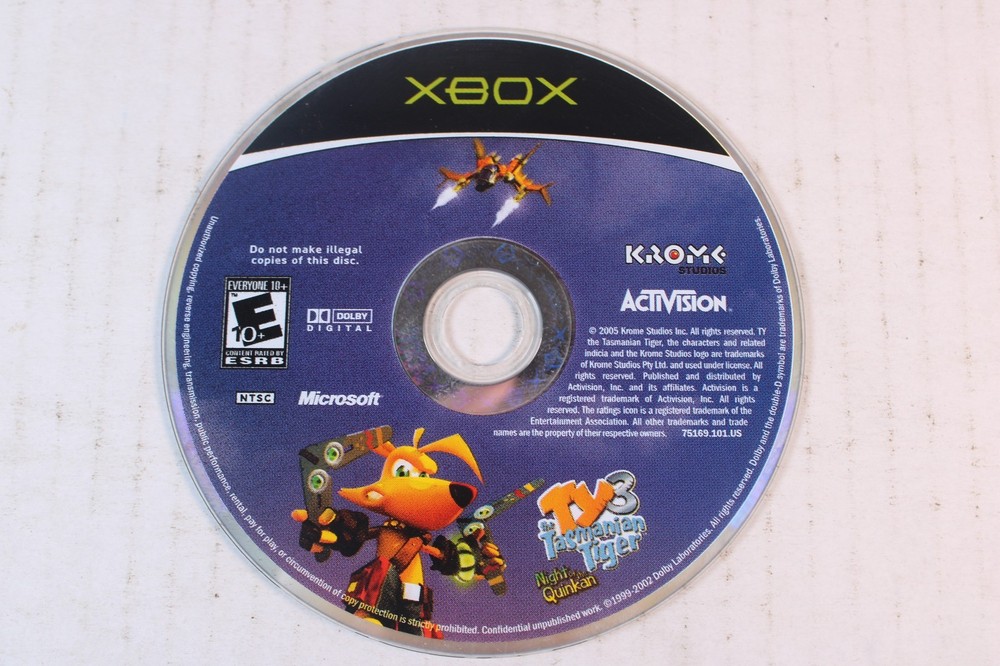 Ty The Tasmanian Tiger 3 Night of the Quinkan (Microsoft Xbox) Disc Only