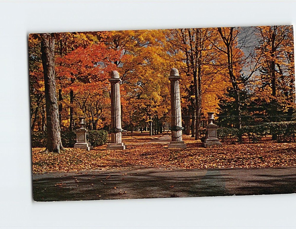 Postcard Class of 1875 Gateway Bowdoin College Brunswick Maine USA