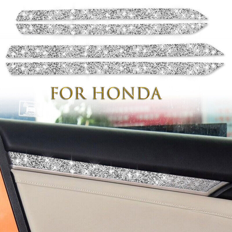 Bling Diamond Car Inner Door Panel Strip Trim Cover For Honda Civic 10th 2016-21