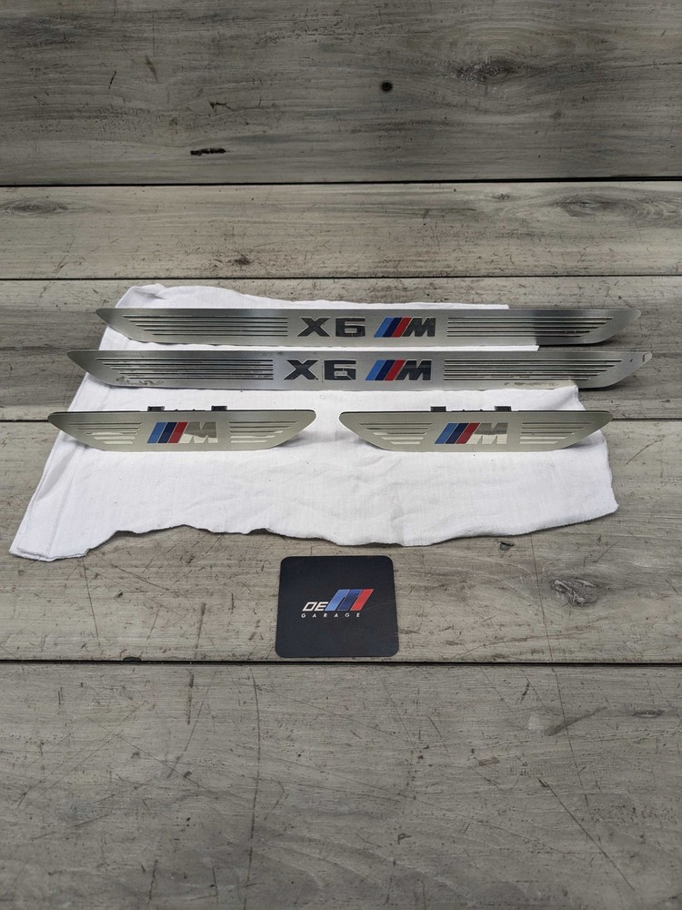 OEM BMW F16 F86 X6 X6M Front Rear Left Right Door Cover Trim Sill Kick Plate SET