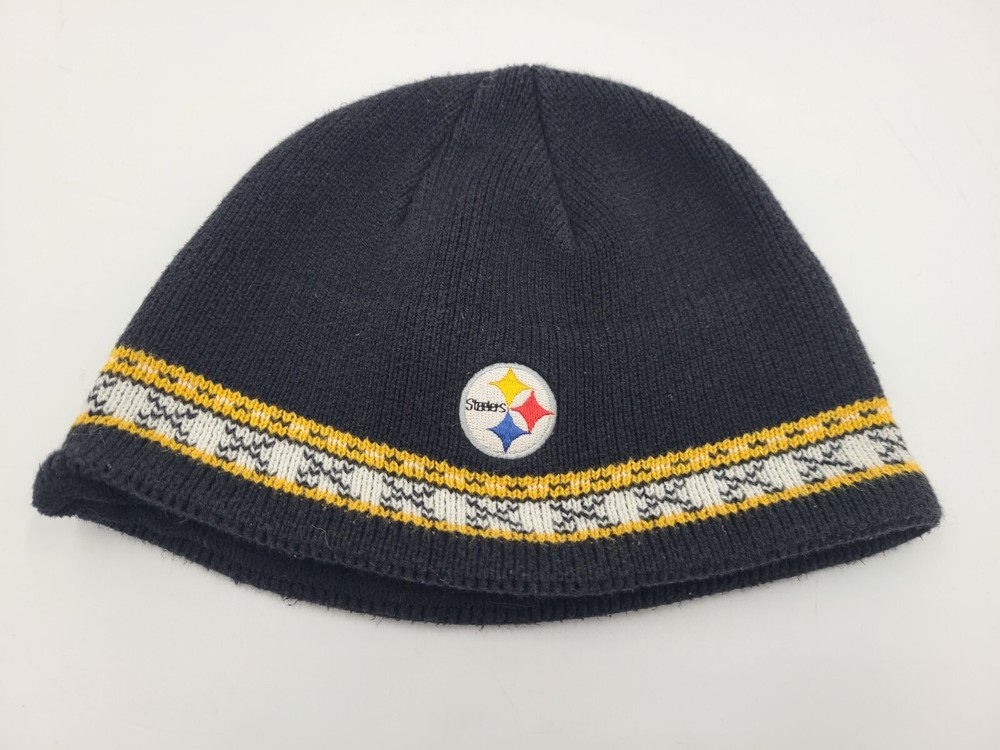 Pittsburgh Steelers Reebok Knit Beanie Winter Hat NFL Stocking Cap Fits Small
