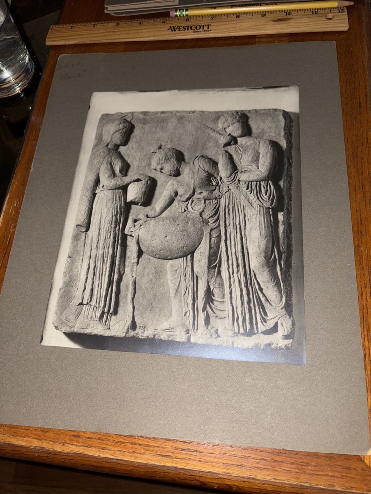 Vintage Medea with the Peliades Mounted Greek Sculpture Photo Lateran Museum