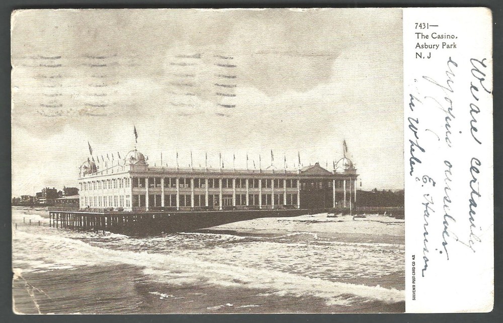 ASBURY PARK NJ The Casino 1906 Souvenir Post Card Co. Postcard