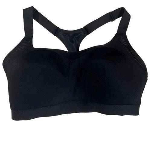 BROOKS Black Padded Racerback High Impact Support Sports Bra 38 D #350073