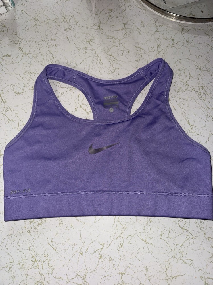 Nike Pro Dri-FIT Sports Bra Moisture Wicking Purple Racerback Size S