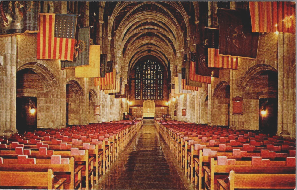 Cadet Chapel Interior West Point Military Academy NY Postcard