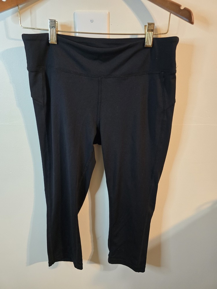 Alo Yoga Leggings Womens Black Capri Workout Pants Athletic Size M Athleisure