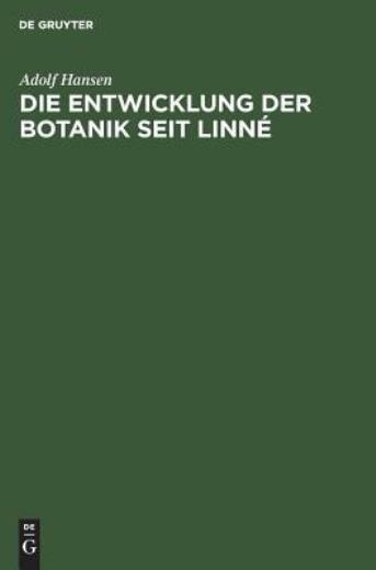 Die Entwicklung Der Botanik Seit Linn?