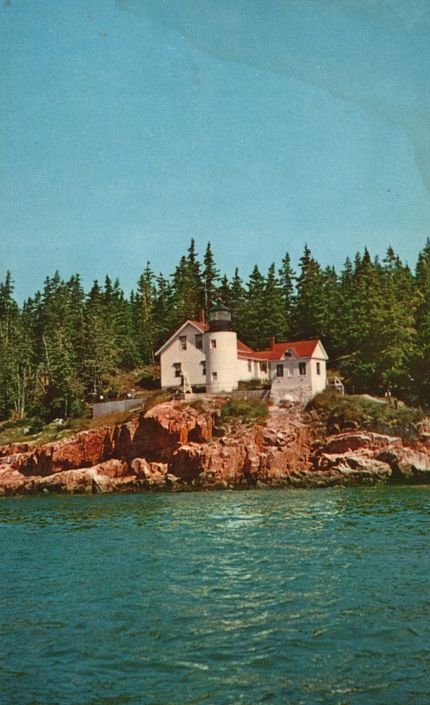 Bass Harbor Light Acadia National Park Mt. Desert Island Maine Vintage Postcard-image