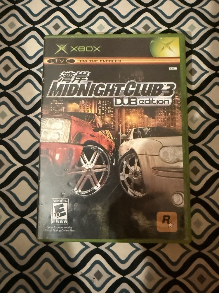 Midnight Club 3: Dub Edition Remix P Microsoft Xbox 2006 Game Disc with Case