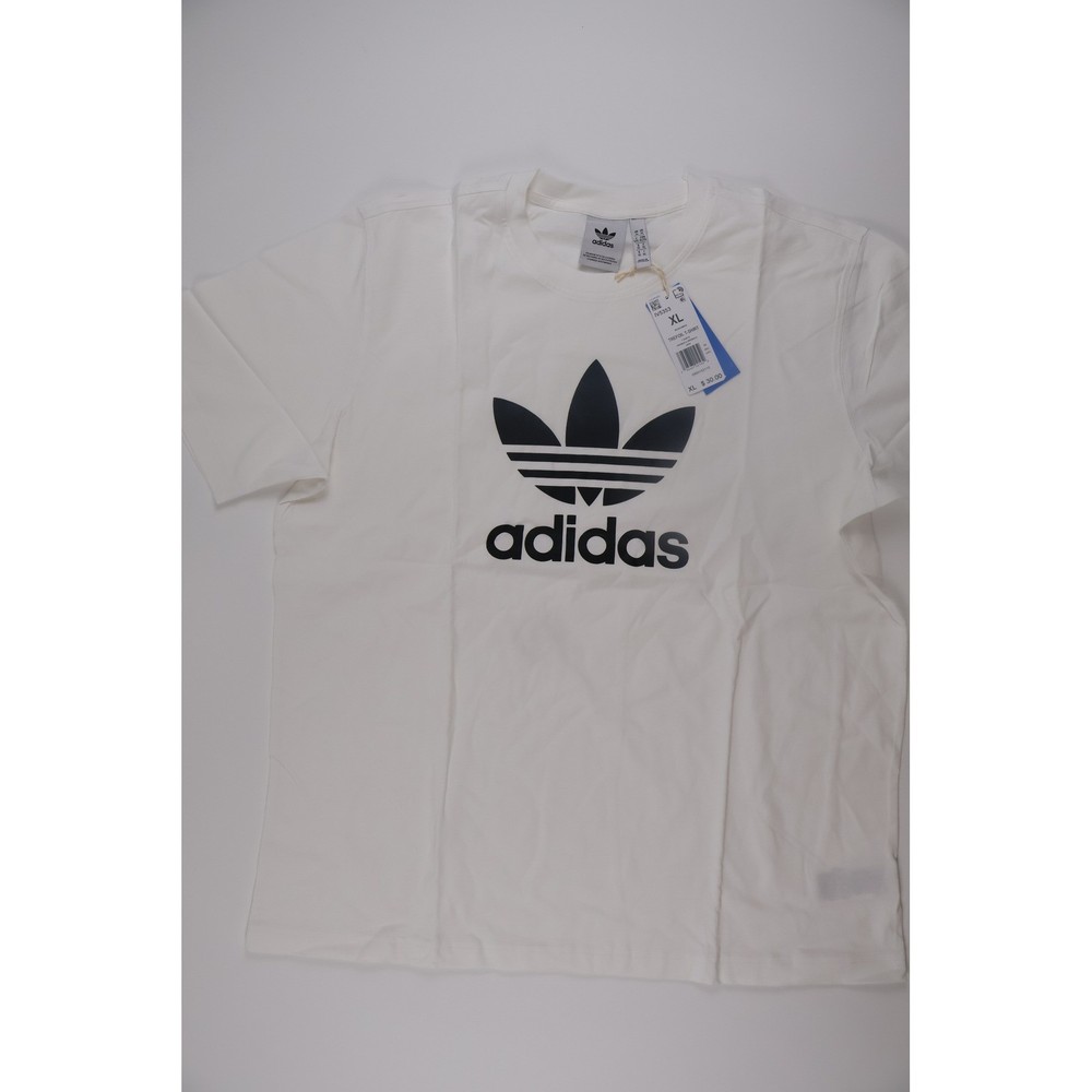 Adidas Mens T-Shirt Originals Trefoil Logo White Black XL NWT IV5353