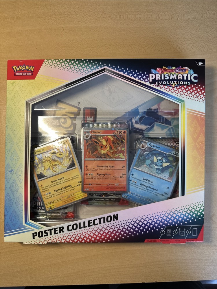 Pokemon TCG SV8.5 Prismatic Evolutions Poster Collection Box Factory Sealed