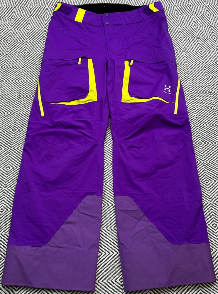 Haglofs Vassi II Ski Pants Trousers Men Purple Gore-Tex Size XL £420 RRP