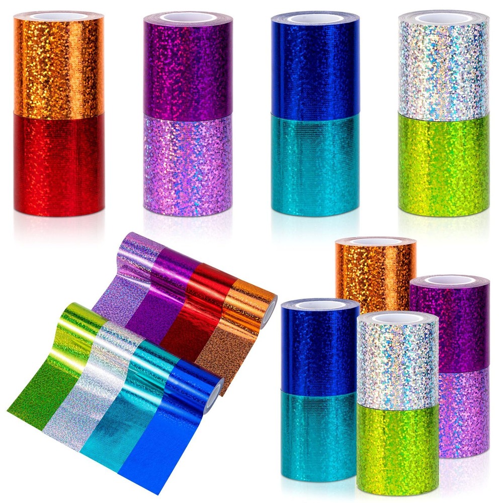 16 Holographic Colored Duct Tape Glitter Duct Tape Colors and Patterns Decora...