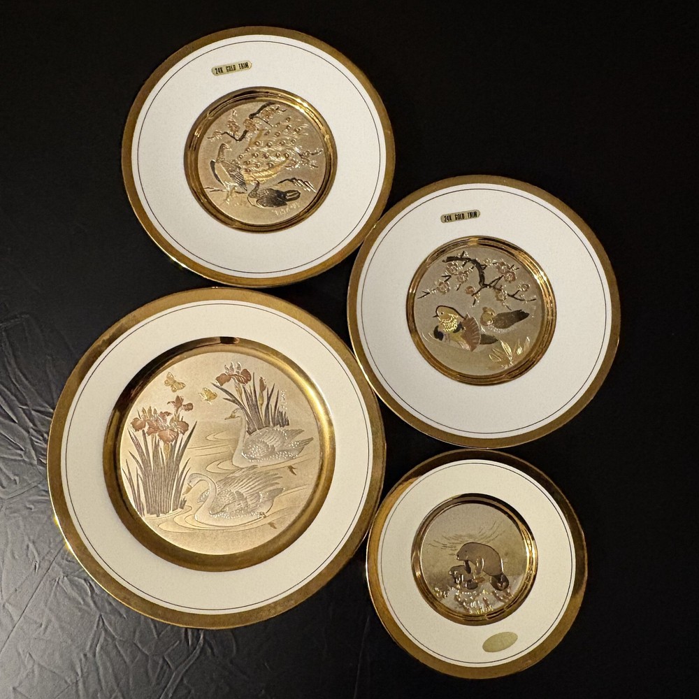 The Art of Chokin Plate 24kt Gold Edge made in Japan 