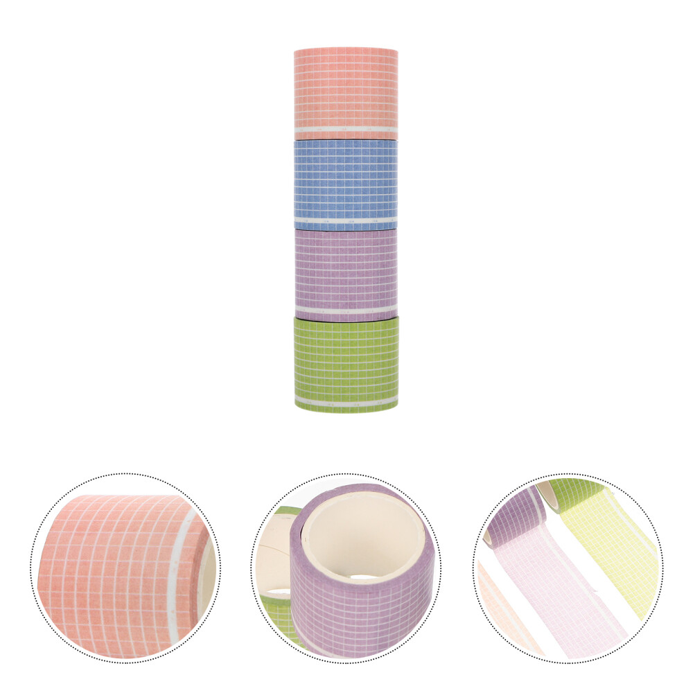4 Pcs Packaging Square Washi Tape Decorative Paper Material