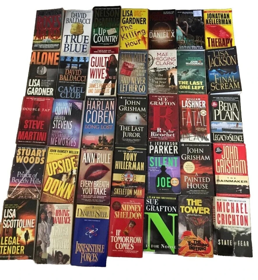 Lot of 6 Paperback Thrillers – Crime, Mystery, Suspense