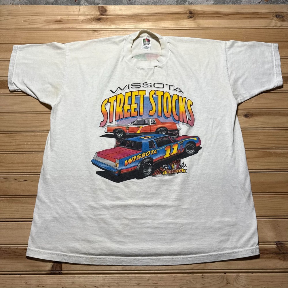 Vintage 90s 1998 Wissota Street Stocks #11 Auto Racing Graphic T-Shirt - Size XL