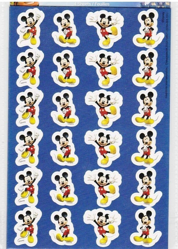 96 Disney Mickey Mouse Stickers, acid free, scrapbooking, art & craft, NEW-image