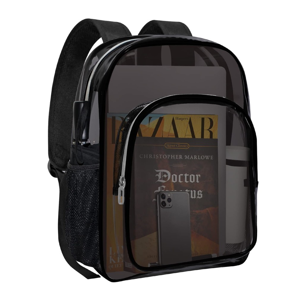Heavy Duty Clear Transparent Backpack for Security Sports Work Travel
