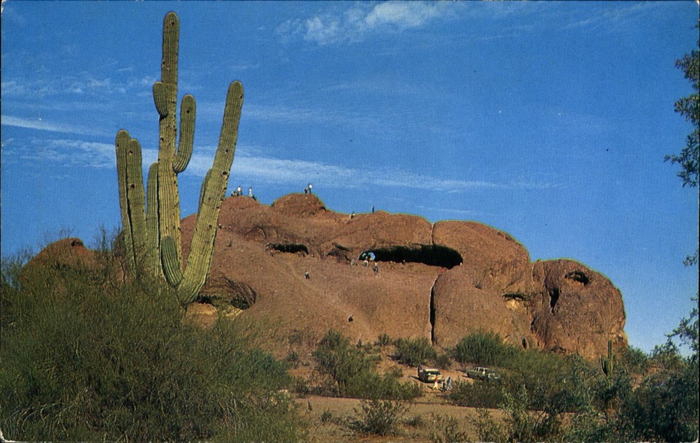 Hole-in-the-Rock Papago Park ~ Phoenix Arizona cactus ~ 1960s