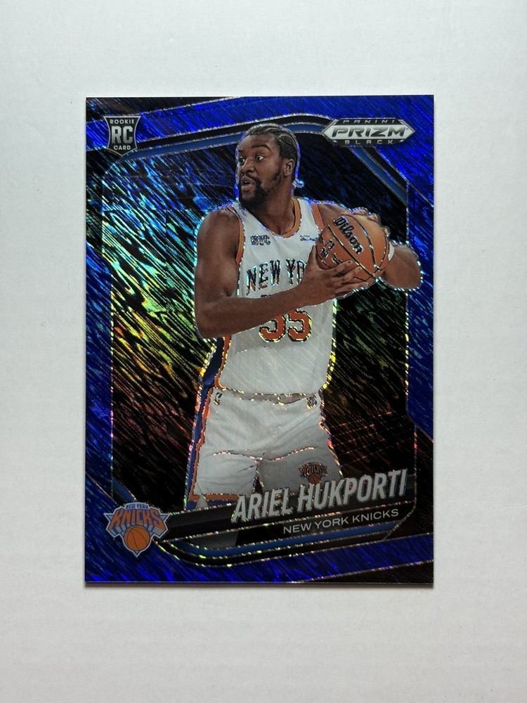 2024-25 Panini Prizm Black - Ariel Hukporti RC Blue Shimmer FOTL /35 Knicks #244