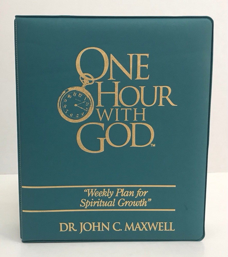 One Hour With God Weekly Plan by John Maxwell 1994 3-ring Binder w/ Cassette