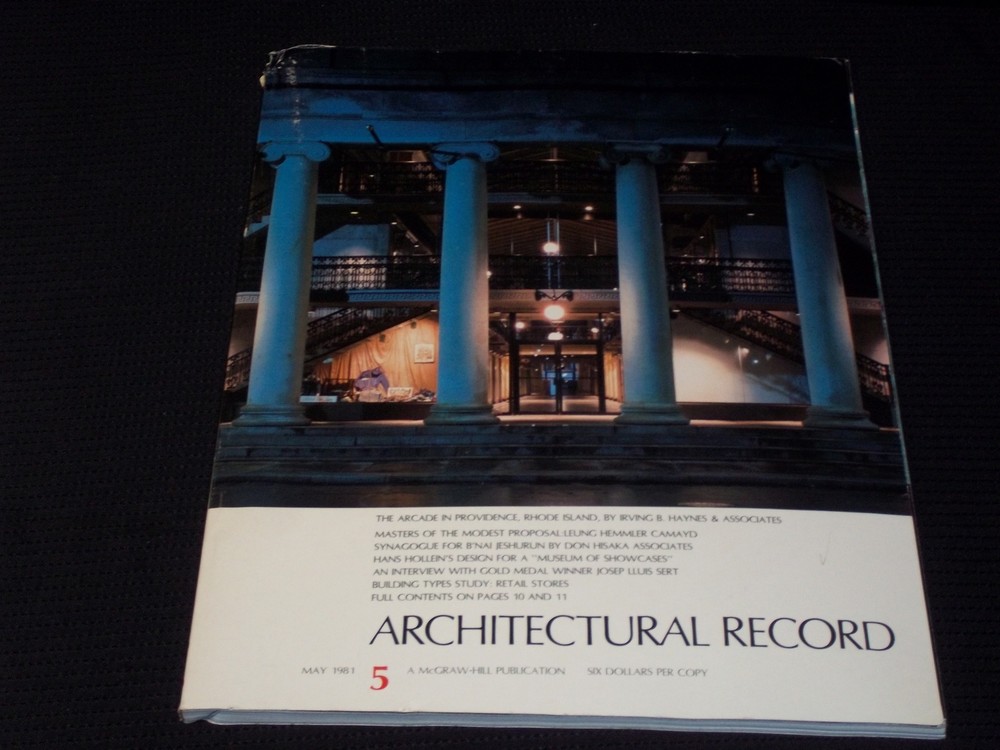 1981 MAY ARCHITECTURAL RECORD MAGAZINE - RETAIL BUILDINGS FRONT COVER - E 5940