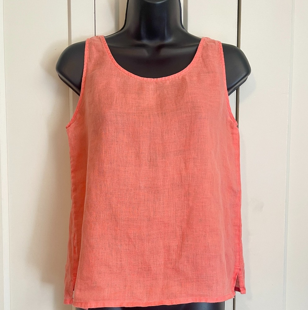 Banana Republic 100% Linen Orange Tank Top Women's- M?
