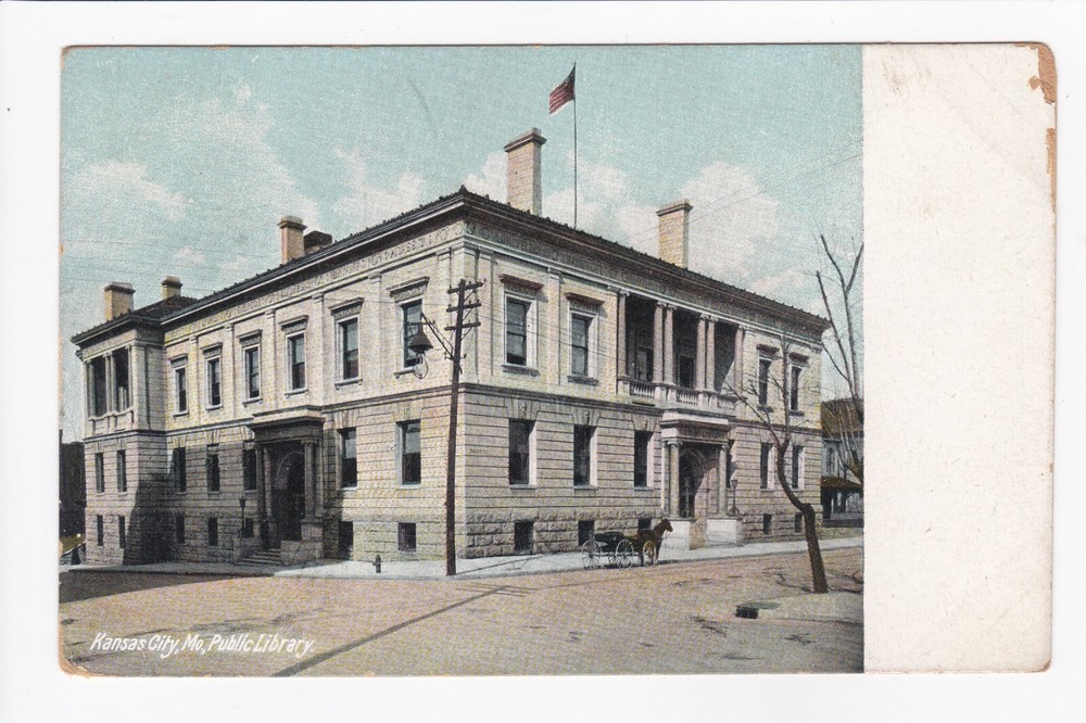 Kansas City Missouri Public Library Divided Back Postcard