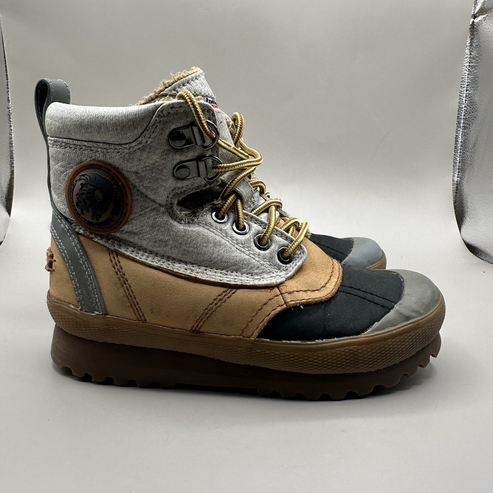 Diesel Kids Snowtime Hiky Winter Boots Leather Size 13 Waterproof