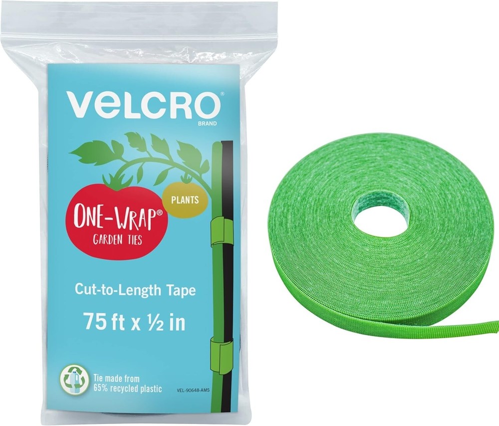 VELCRO Brand 90648 Reusable One-Wrap Plant and Garden Ties for Secure Growing